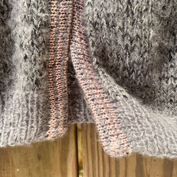 Vintage 1980s Handwoven Wool Cardigan - Open Front - Puff Shoulders - Picture 7 of 13